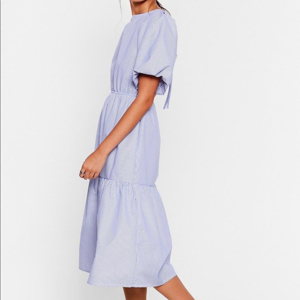 “You Should Be Tier Puff Sleeve” Dress